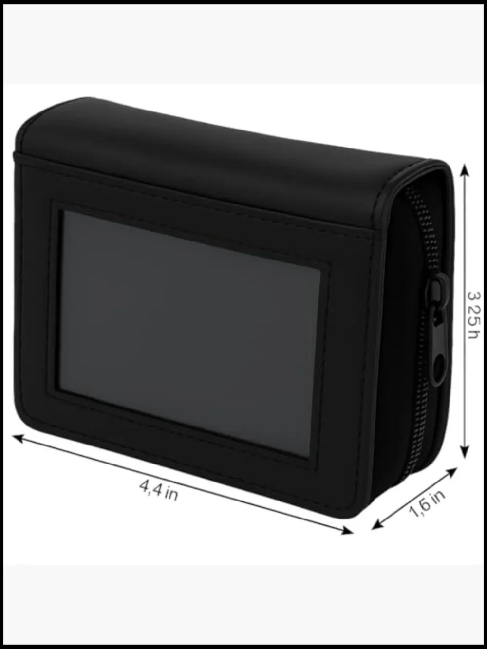 Genuine Leather Double Zipper Credit Card Wallet RFID Blocking